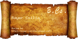 Bayer Csilla névjegykártya