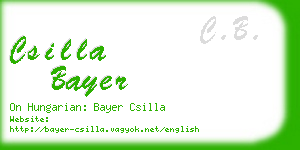 csilla bayer business card